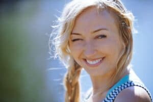 Happy woman enjoying outdoors