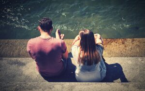 The river takes it all,A couple breaking up,
